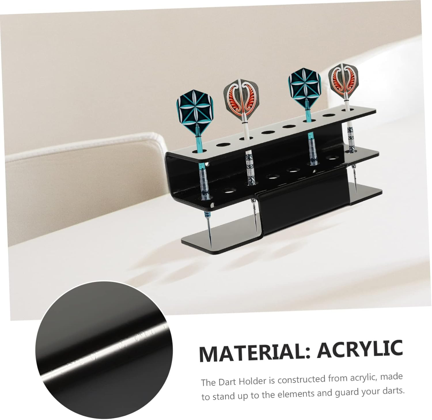 1 Set Darts Wall Mount Portable Dart Board Wall Hangers Dart Supply Dart Storage Board Wall Mount Dart Holder Darts Rack Storage Rack White Outdoor Fitness Acrylic