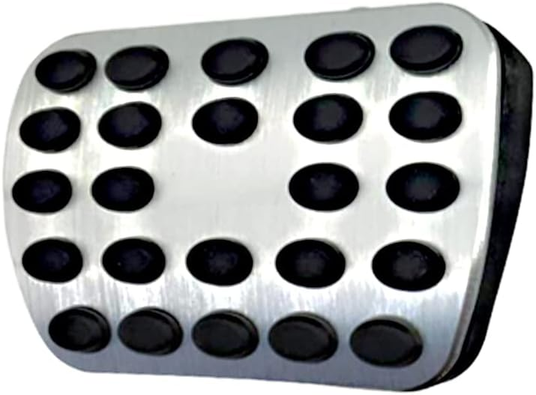 Anti-Slip Aluminum Brake Gas Pedal Pads, Auto No Drilling Accelerator Pedal Covers Foot Pedal Pads Kit, Compatible with Mercedes-Benz C E S GLC GLE GLS CLS Class W205 W213 X253 W167, Silver image number 2