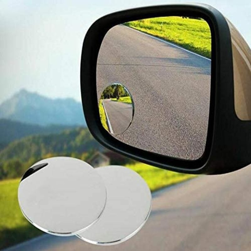 EZONEDEAL Blind Spot Mirror, 2" Adjustable round HD Convex Lens Frameless 360&deg; Rotatable Rear View Wide Angle Sick-On Rust Resistant for All Cars SUV & Trucks - 2 Pack image number 2