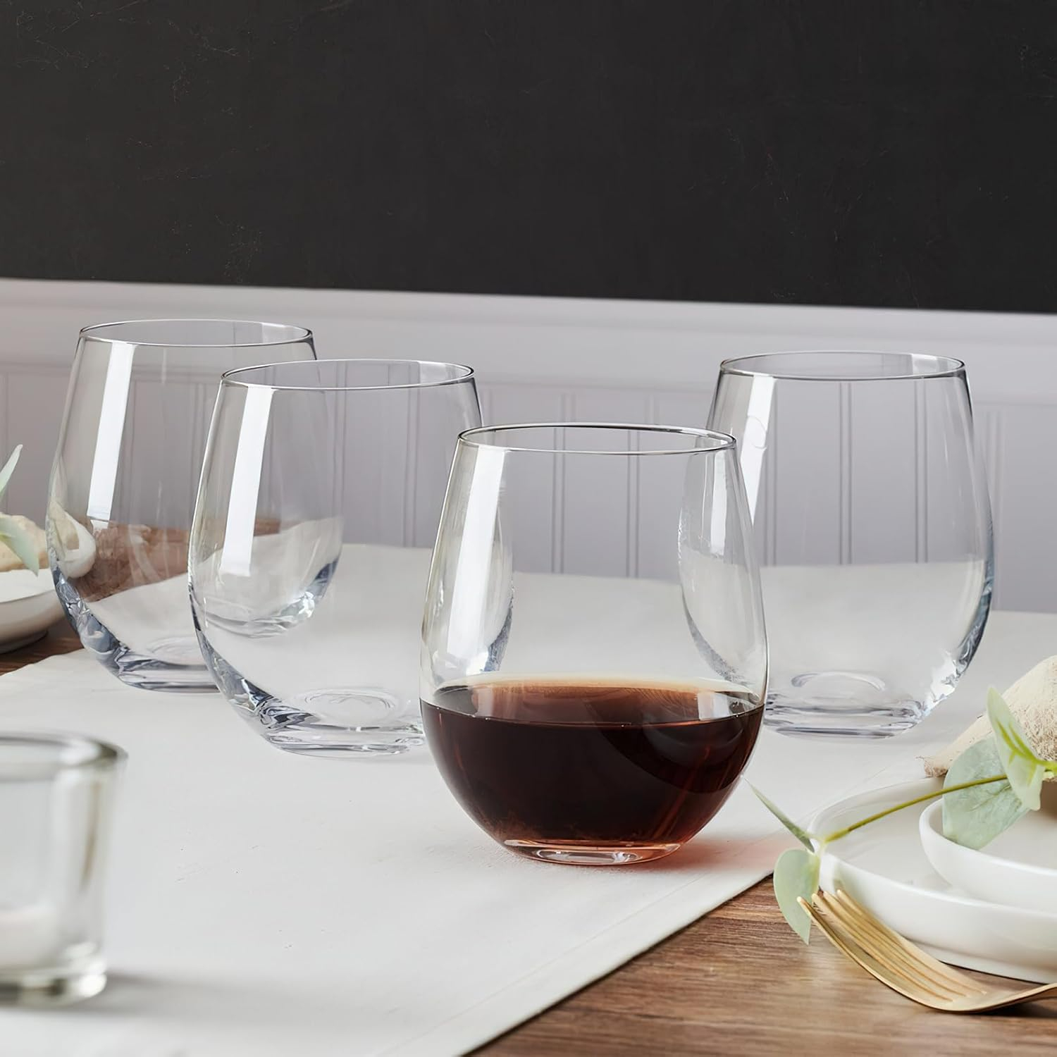 6-Pcs Set, 15 Ounces - Classic Handleless Glass. Lead Free Wine Glasses, Ideal Choice for Wine, Kitchen Glassware (6PCS) image number 1