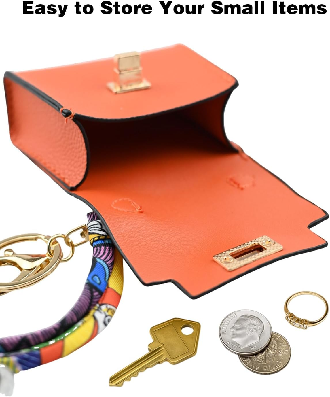 Mini Backpack Keychain Small Change Pouch Purse for Women, Cute Handbags Purse Charms Twist-Lock Key Headset Bag image number 6