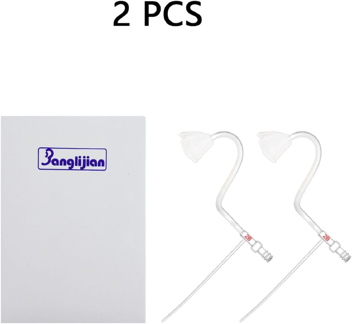 BTE Hearing Amplifier Accessories, 2 Pieces 2B Size Slim Sound Tubes for Right Ear image number 2