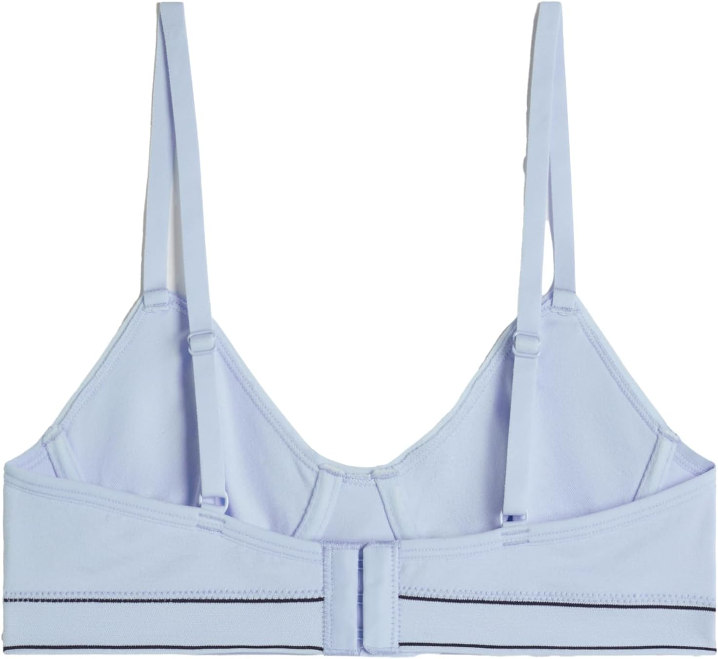 Tommy Hilfiger Women'S Seamless Seamless Contrast Iconic Logo Band Unlined Underwire Bra, Sweet Blue, 12 C