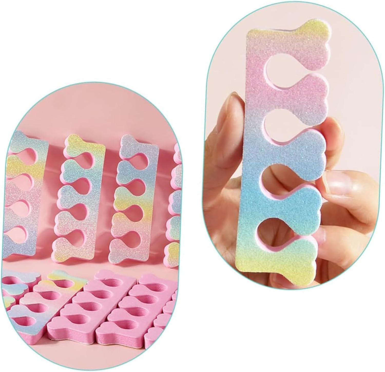 Jrusmr 20 Pcs Soft Foam Finger and Toe Dividers Manicure & Pedicure Tools for Men and Women-Ideal for Nail Art and Foot Care image number 4