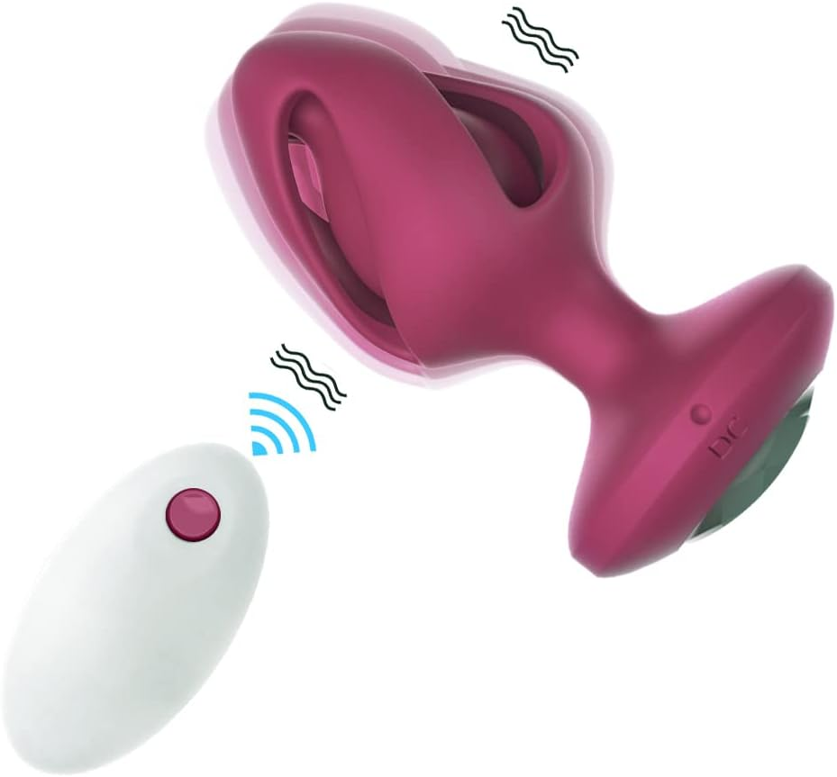 LOVEMAX Hollow Design Strong Motor Silicone Plug Anales Men Women Couples Begineers Toy Inflatable Plug for Women Amal Plugs Wireless Remote Control (Red) image number 6