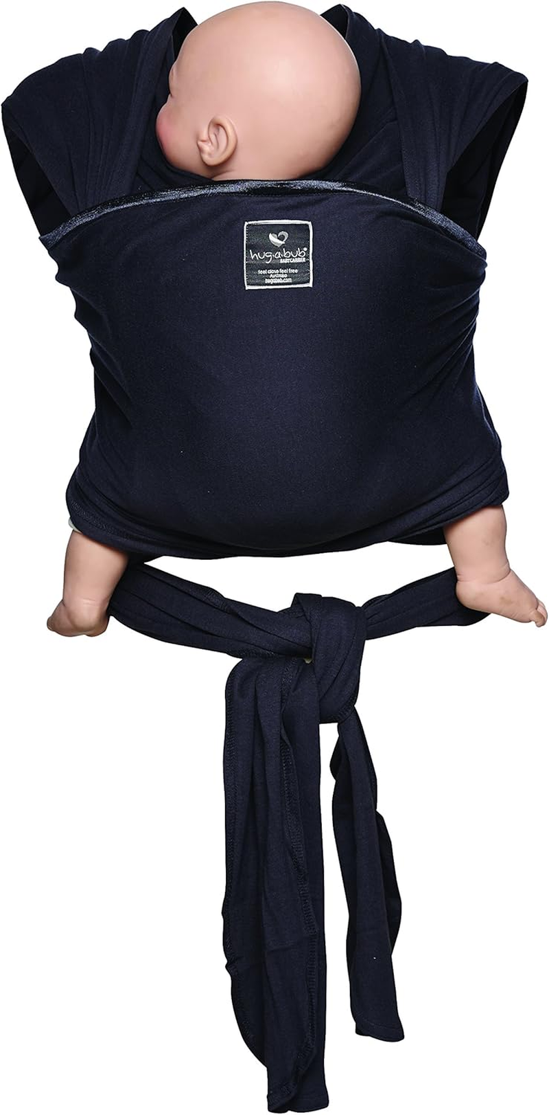 HUG a BUB: Baby Carrier Sling Wrap - 100% Organic Cotton Lightweight - Charcoal