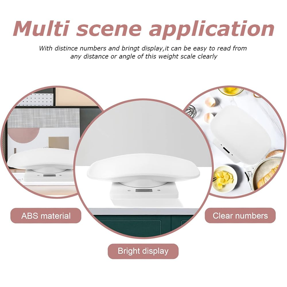 Pet Scale,Household Animal Balance with Soft Ruler,Multifunction Electronic Dog Scales,Measure Accurately Weight Steelyard,Kitchen Weigher,For Small Dogs,Cats,Crawl Pet image number 3