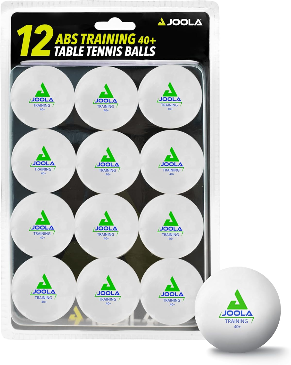 JOOLA Training 3 Star Table Tennis Balls 12, 60, or 120 Pack - 40Mm Regulation Bulk Ping Pong Balls for Competition and Recreational Play - Fun as a Cat Toy - Indoor and Outdoor Compatible