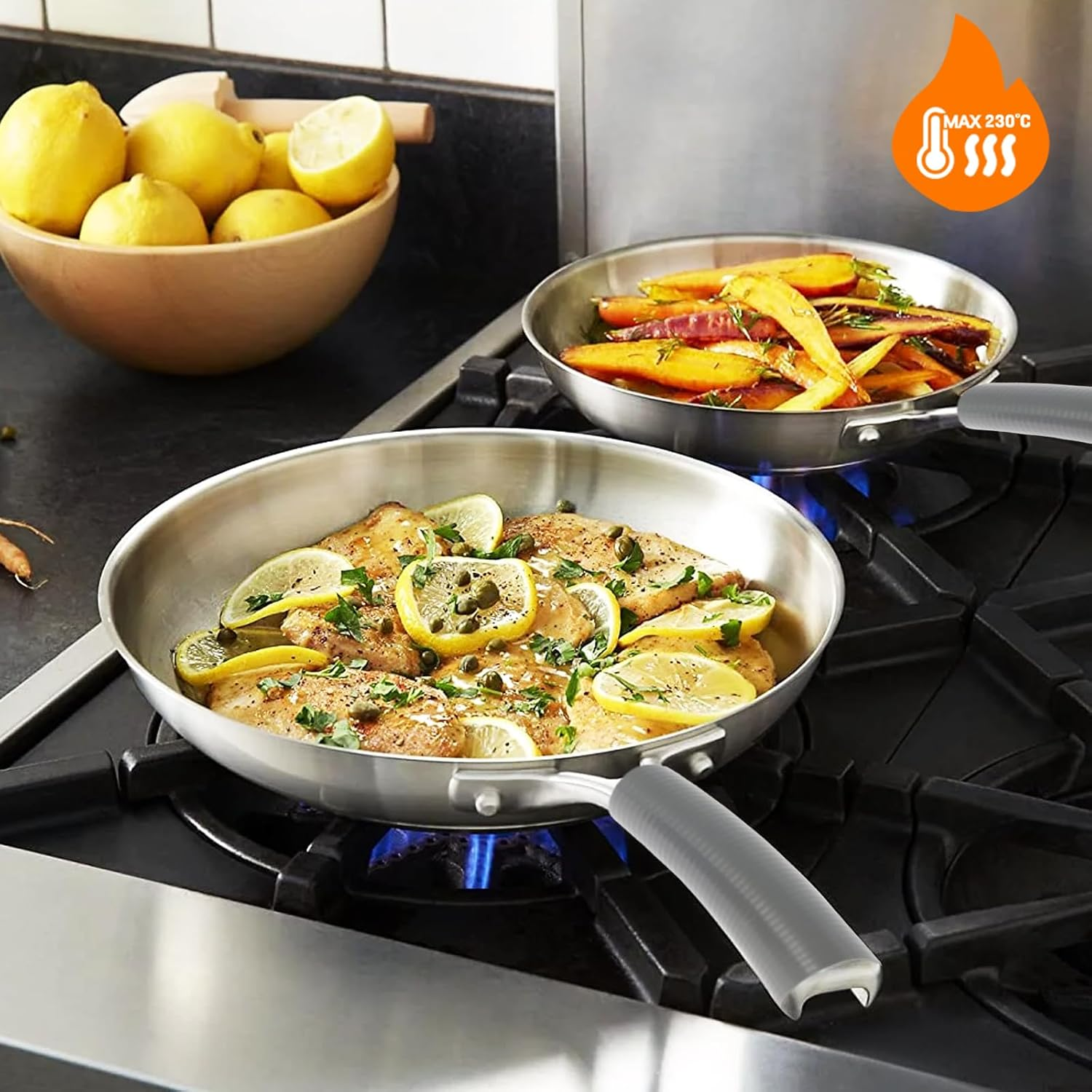 3Pcs Hot Handle Covers Anti-Scalding Silicone Pot Handle Holder Heat Resistant Baking Pa Handle Sleeve for Frying Pan Griddle Pan, Protect Your Hands(S+M+L) image number 3