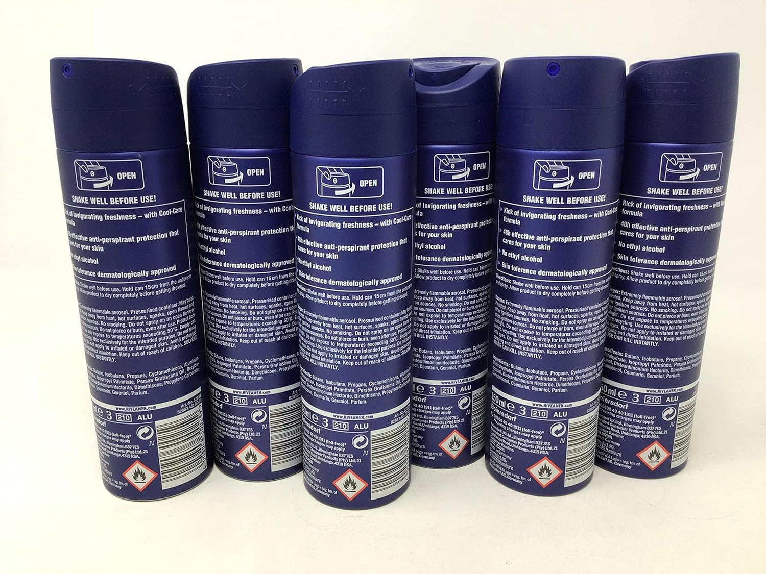 6 X Nivea Men?? Cool Kick 48H Anti-Perspirant 150Ml by Nivea for Men image number 3