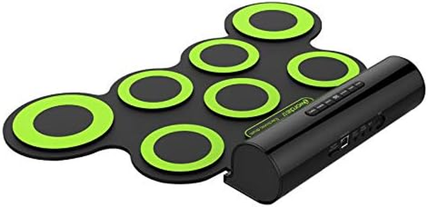 Origlam Electronic Drum Pad, Electronic Drum Set, Built-In Speaker, Digital Roll-Up Drum Practice Kit, 7 Pads Foot Pedals Touch Sensitive Drum Kit, Best Christmas Birthday (Green) image number 4