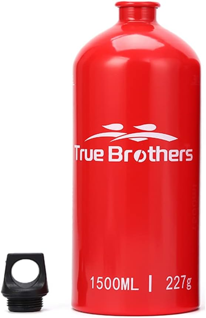 1.5L Aluminum Oil Fuel Bottle Alcohol Liquid Gas Oil Container for Camping Hiking Backpacking