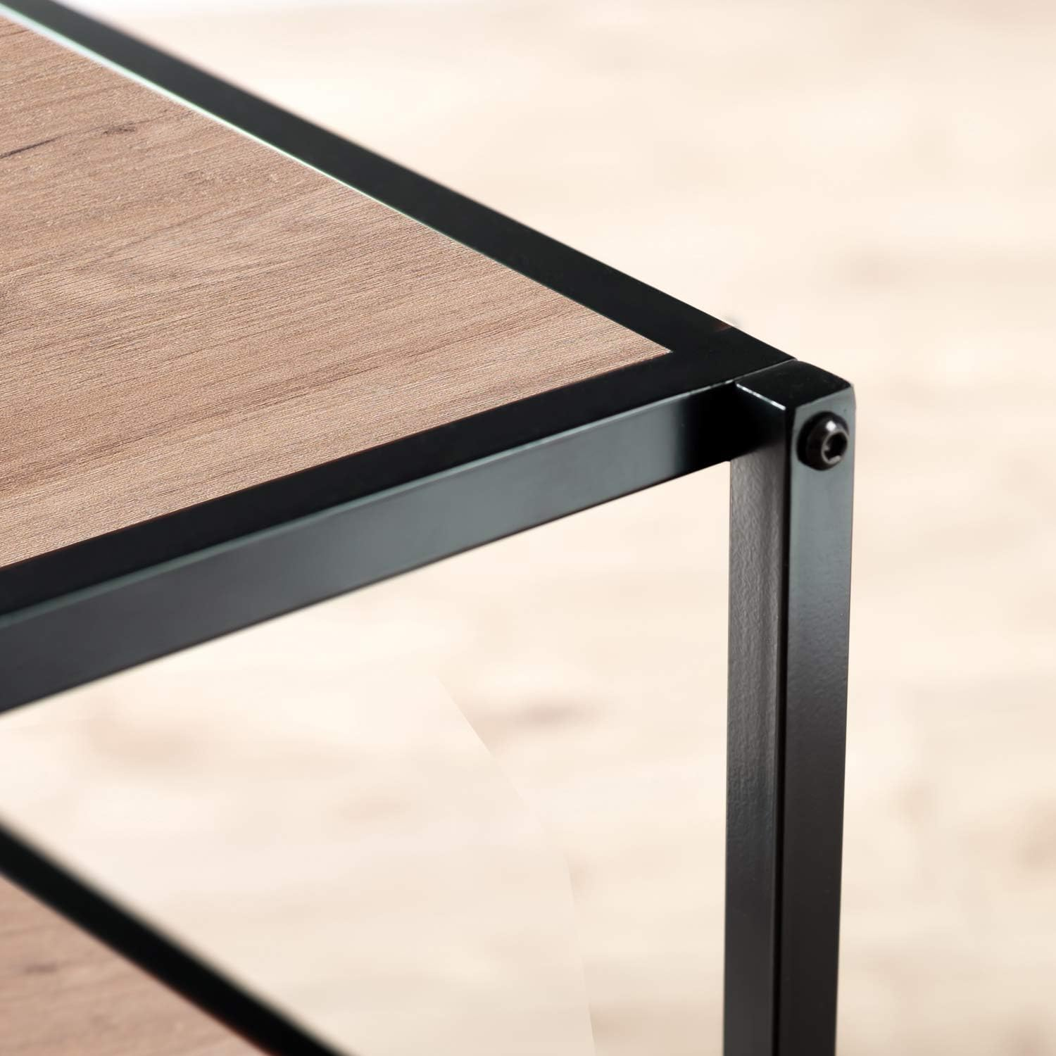 Zinus Modern Studio Set of Two Bedside Tables Cherry Brown Nightstands Durable Industrial Sidetables for Bedroom or Living Room image number 6