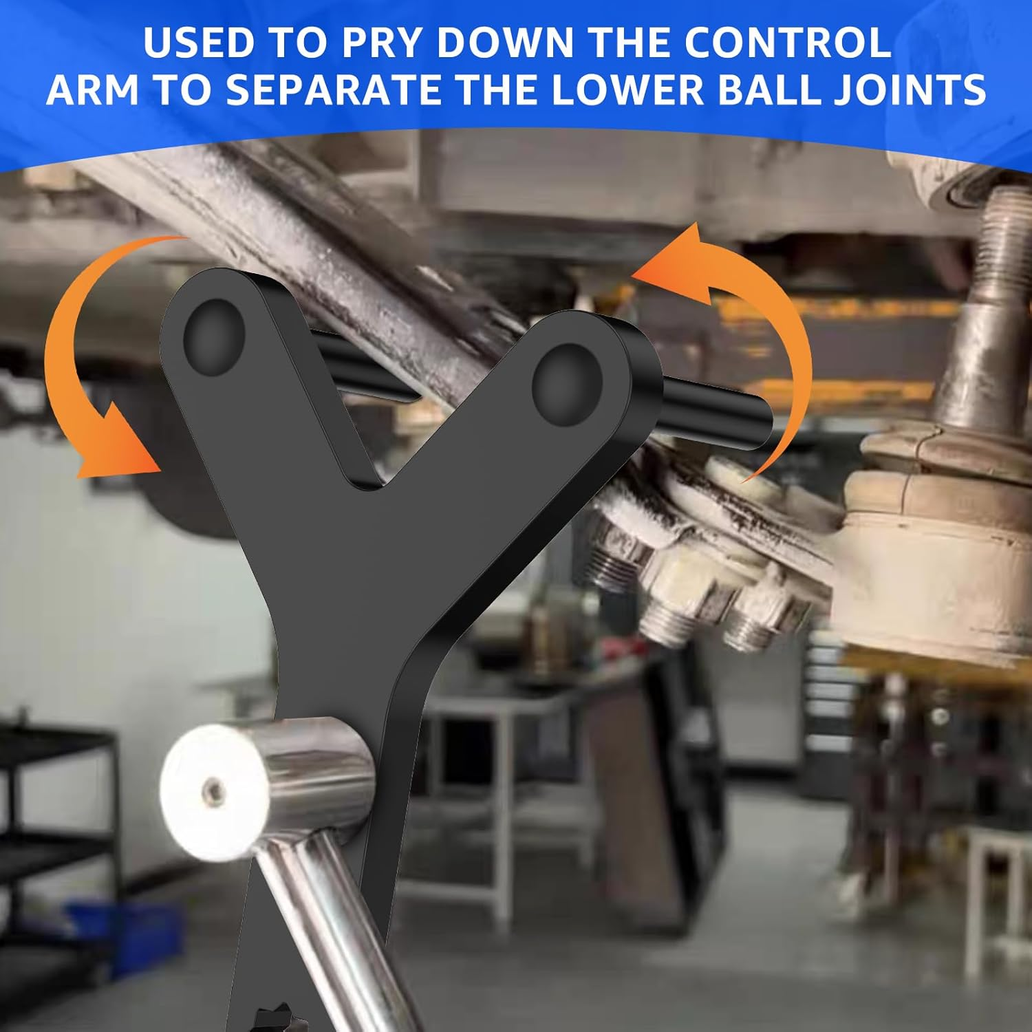 Lower Control Arm Prying Tool,Alloy Steel Suspension Specialty Bushing Tool,Automotive Lower Ball Joint Pry,Versatile Control Arm Bushing Removal Tool for Front Wheel Drive Vehicles Small Vans (B) image number 5