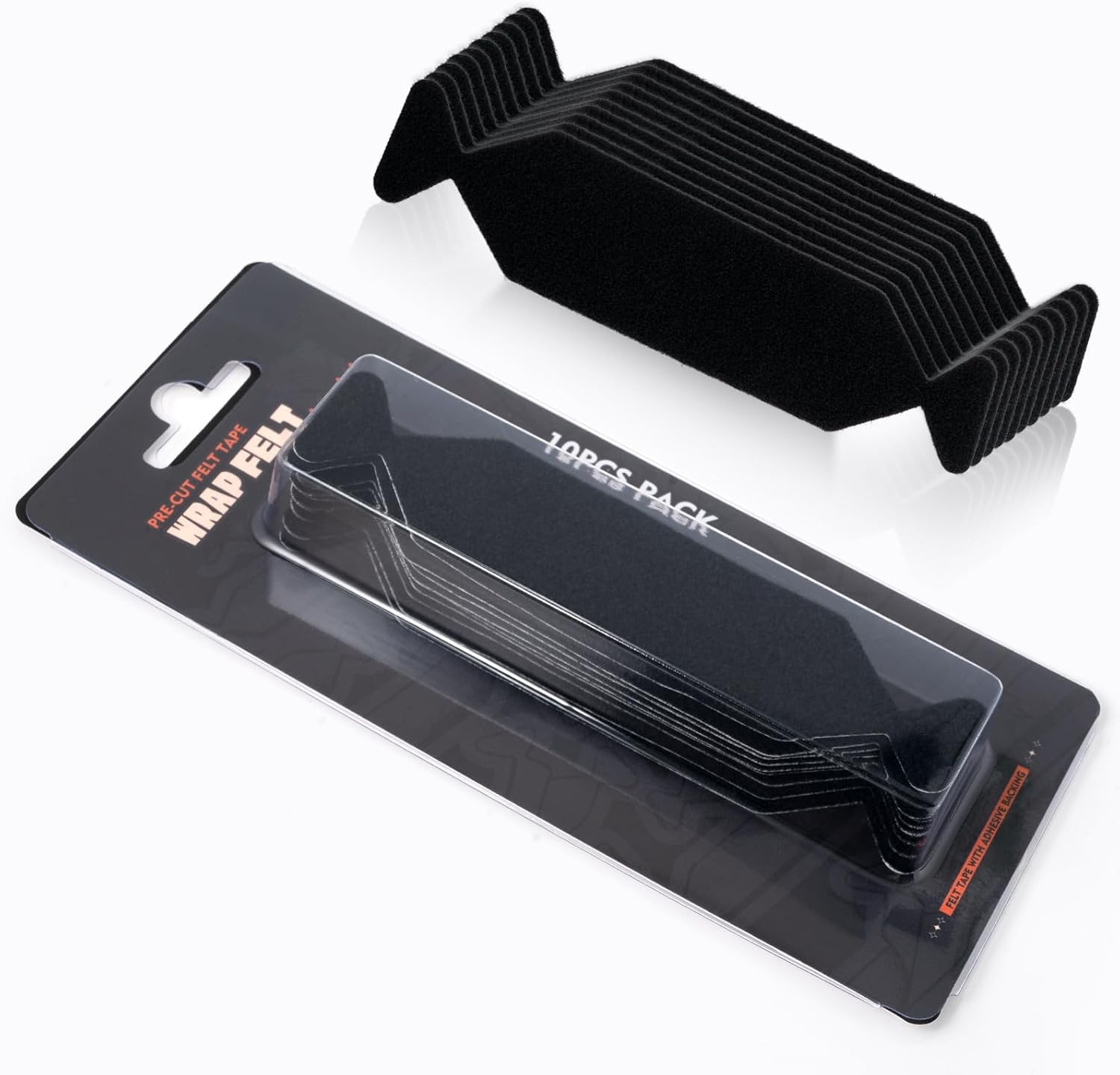 FOSHIO Pre-Cut 30PCS Squeegee Felts, Black Felt Tape with Adhesive Backing Fit 4-Inchs Squeegee, Squeegee Buffer Sticky Felt Pads Vinyl Wrap Tools image number 5