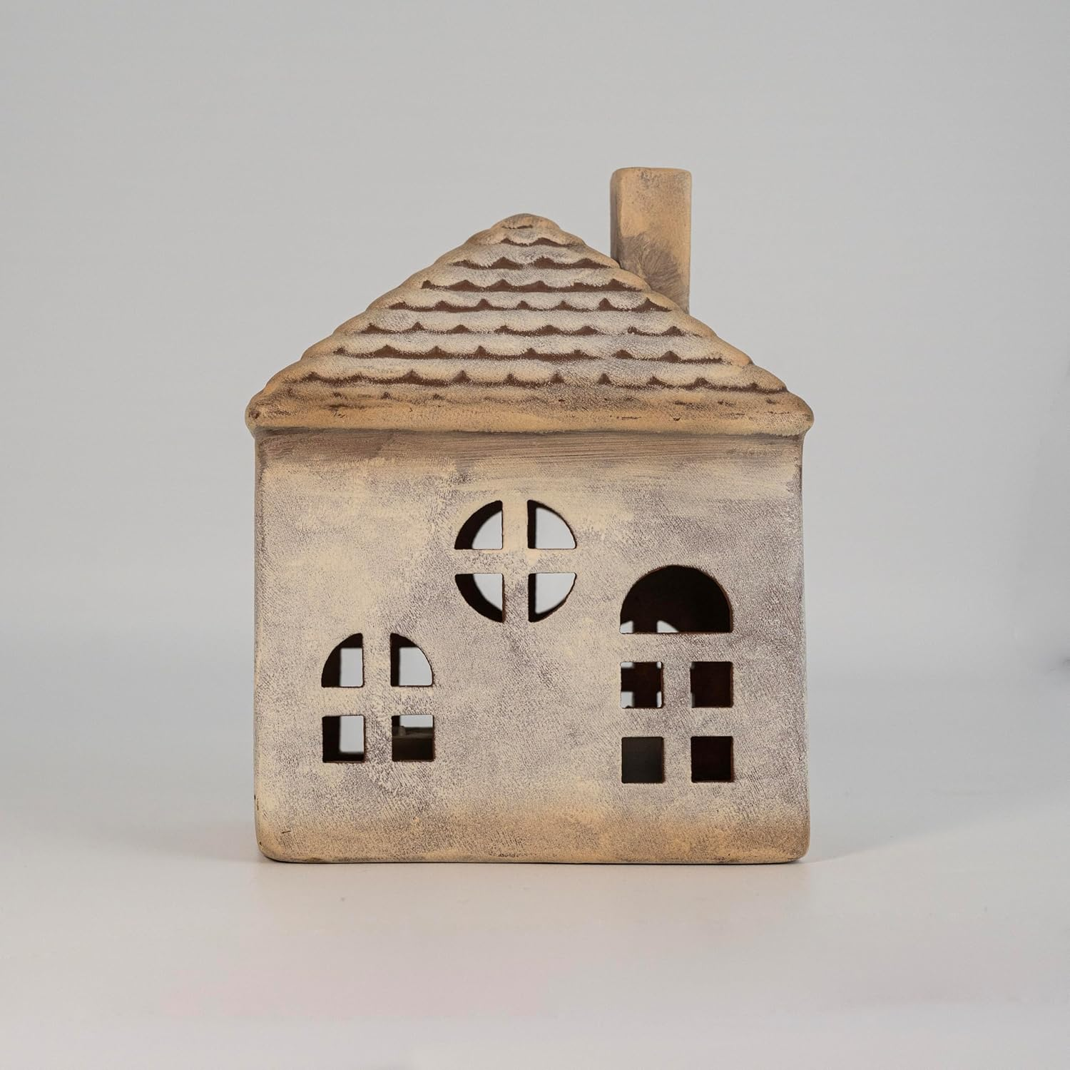 Ballarart Co Christmas Village Houses, Christmas Table Decor with Warm LED Lights - Ceramic Decor House Figurine, Christmas Decoration Gift Idea image number 2