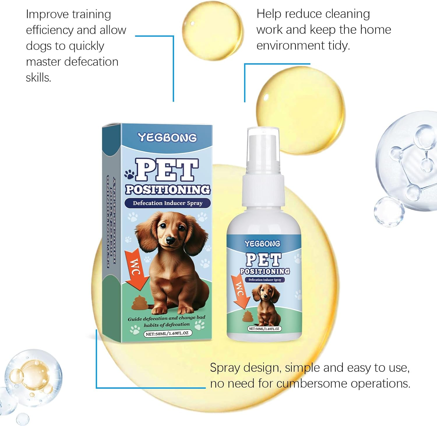 Pet Positioning Spray, Dog Toilet Training Aid, Defecation Inducer for Designated Areas image number 1