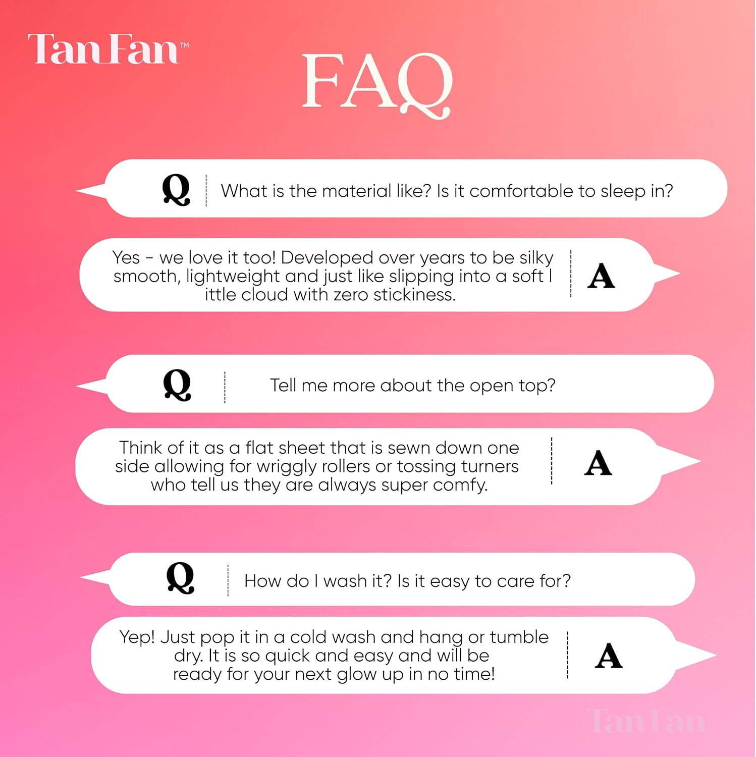 Self Tan Sleep Sac W Open Side Top Sheet &ndash; Summer Edition (Pink) &ndash; Loose + Cool to Kick off or Leave on &ndash; No Tanner Transfer Guarantee &ndash; Lightweight, Silky, Non-Sticky &ndash; Large Inc Pillowcase image number 1