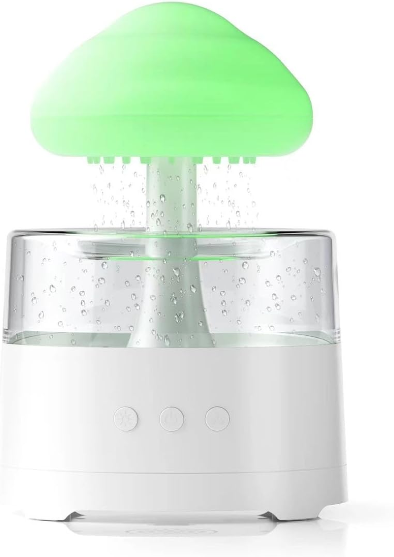Mushroom Humidifier, Humidifier Water Drop 300Ml Capacity, 7 Colour Mood Light, Cloud Design image number 3