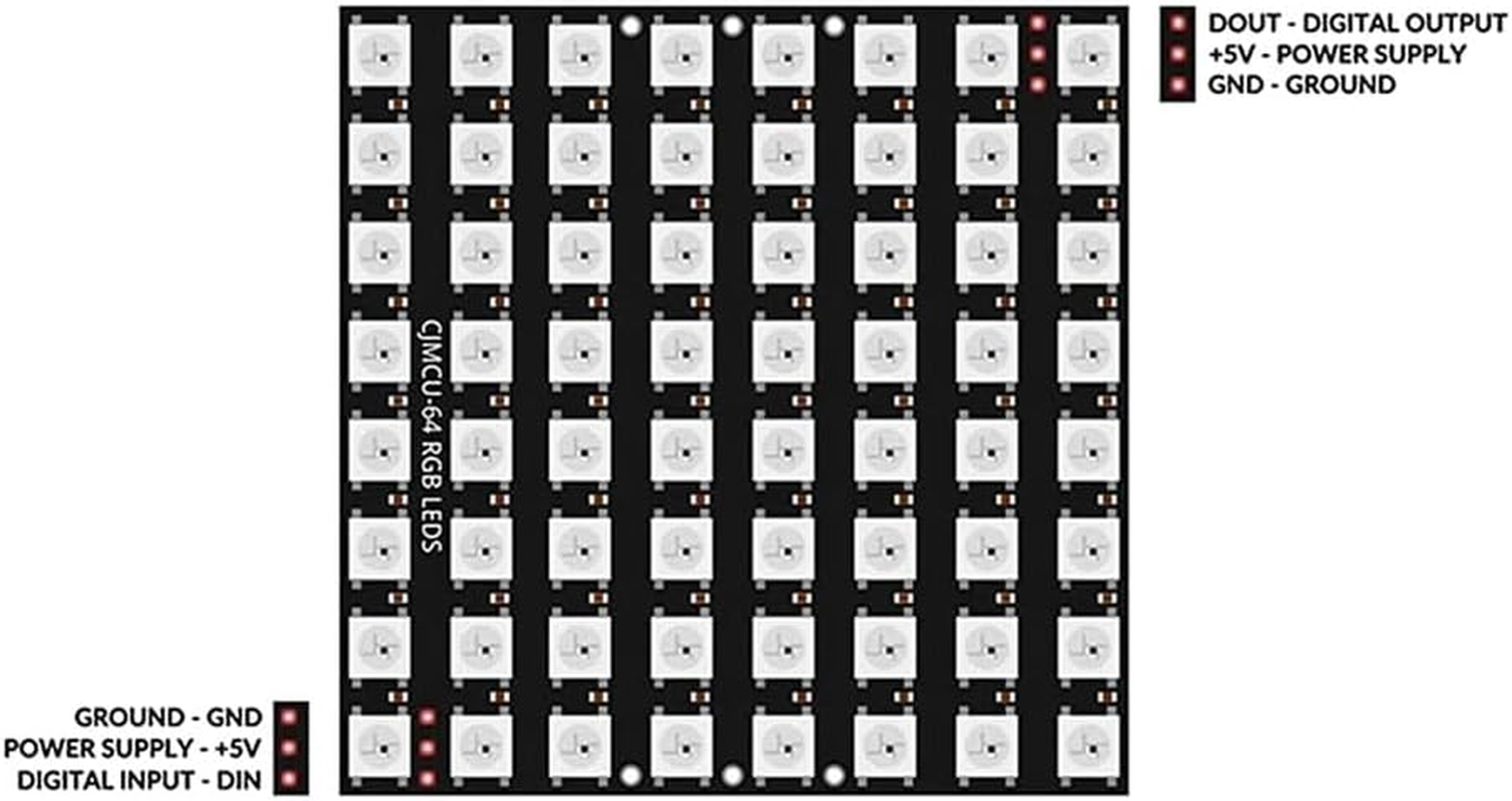 Mellisso 3 X U 64 LED Panel CJMCU-8X8 Module Compatible with for and For