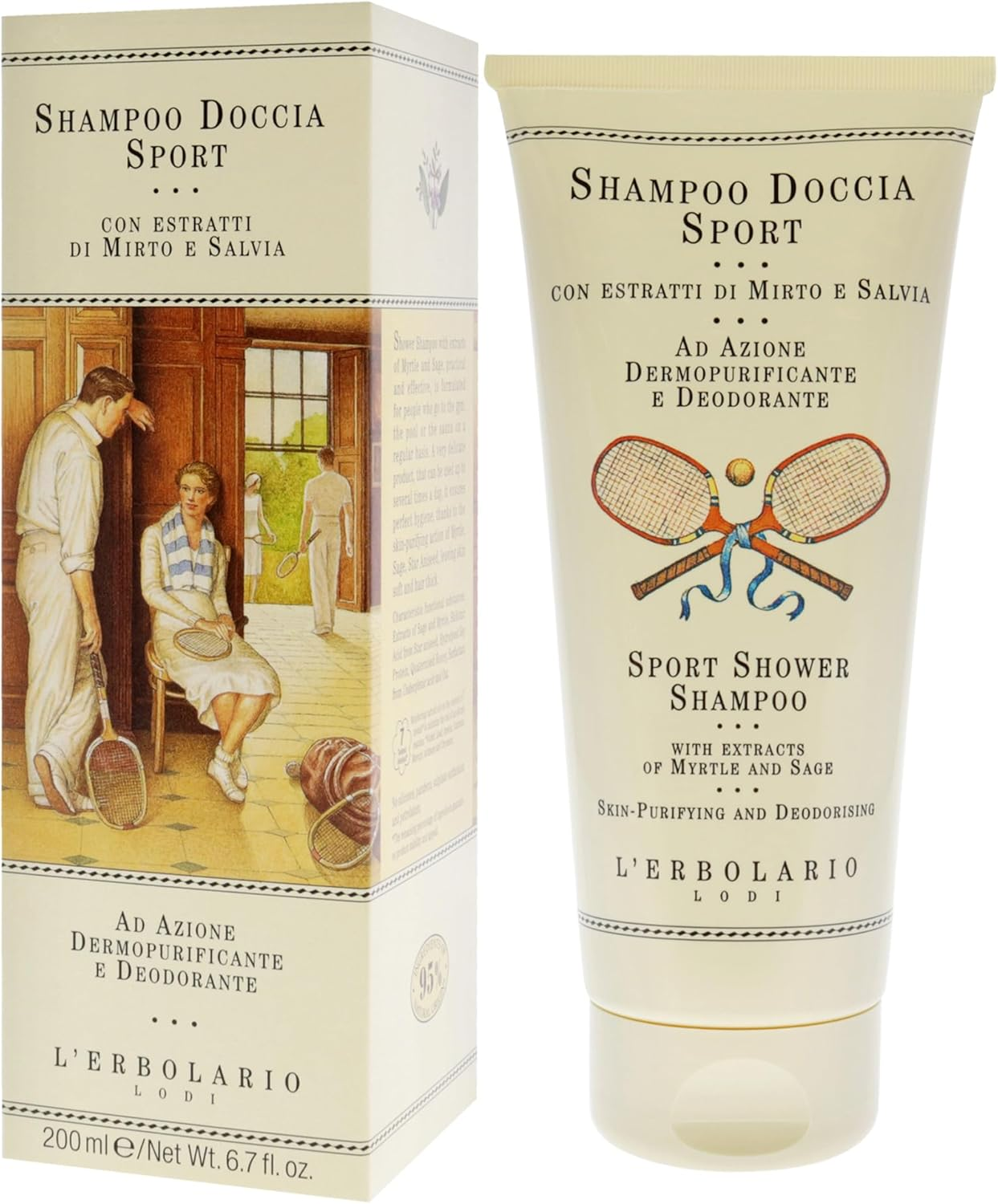 Lerbolario Sport Shower Shampoo for Unisex 6.7 Oz Shampoo image number 2