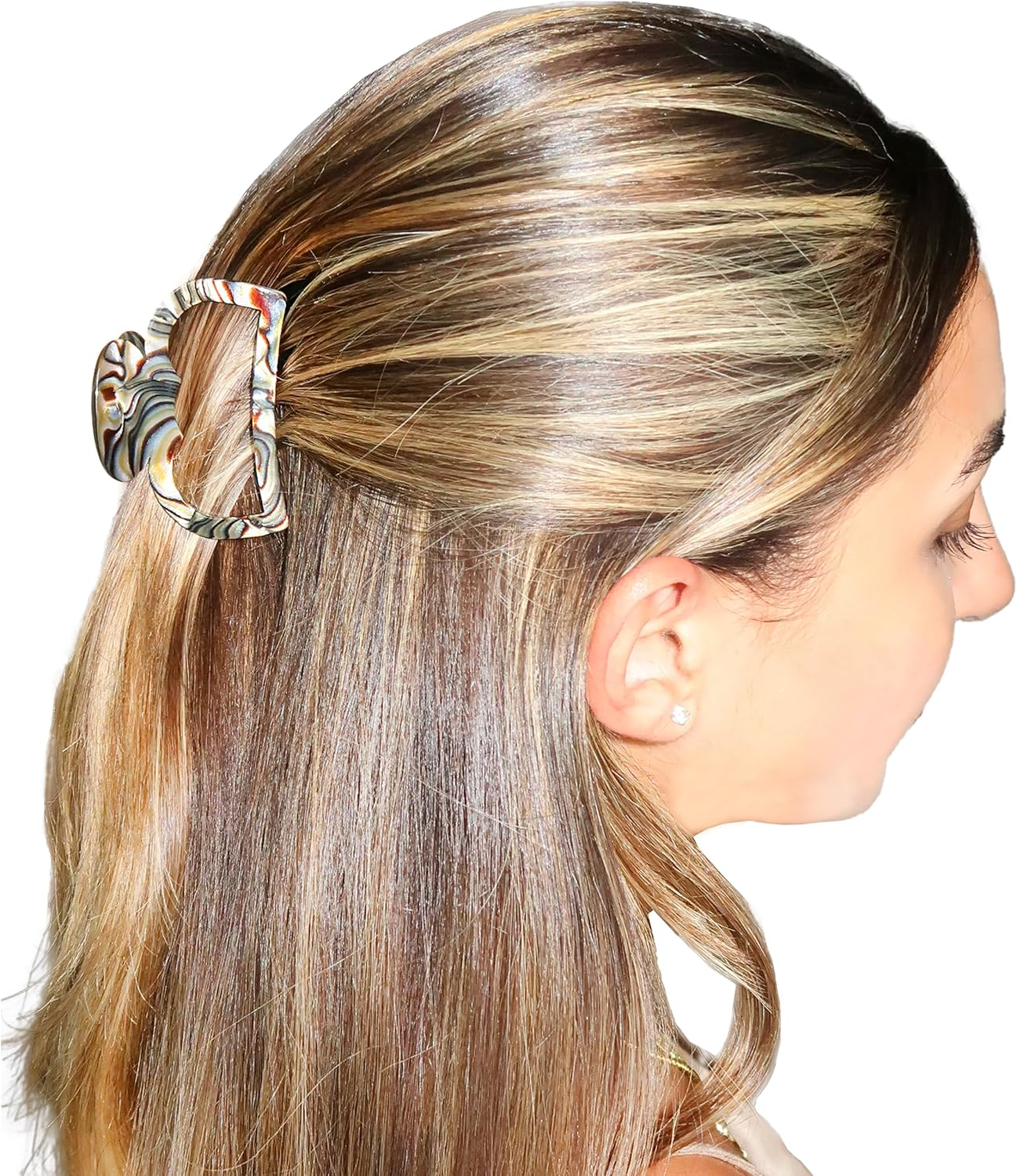 Camila Paris CP3593 French Hair Clip for Women, Small 2.5 Inch Handmade, Onyx, Girls Hair Claw Clips Jaw Fashion Durable Styling Hair Accessories for Women, Strong Hold No Slip Grip. Made in France