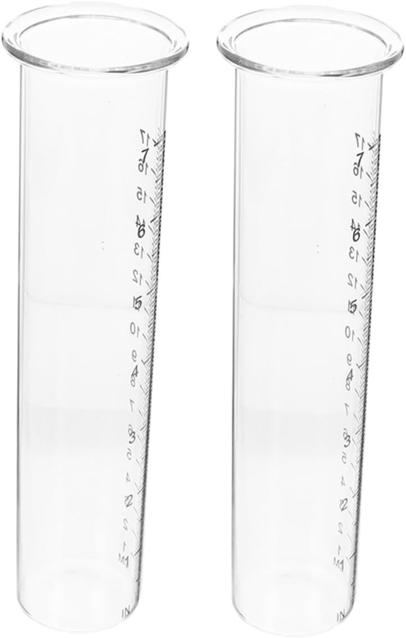 2Pcs Plastic Rain Gauge Tubes with Clear Scale Lightweight Portable Rain Measuring Tubes for Outdoor Garden Lawn image number 4