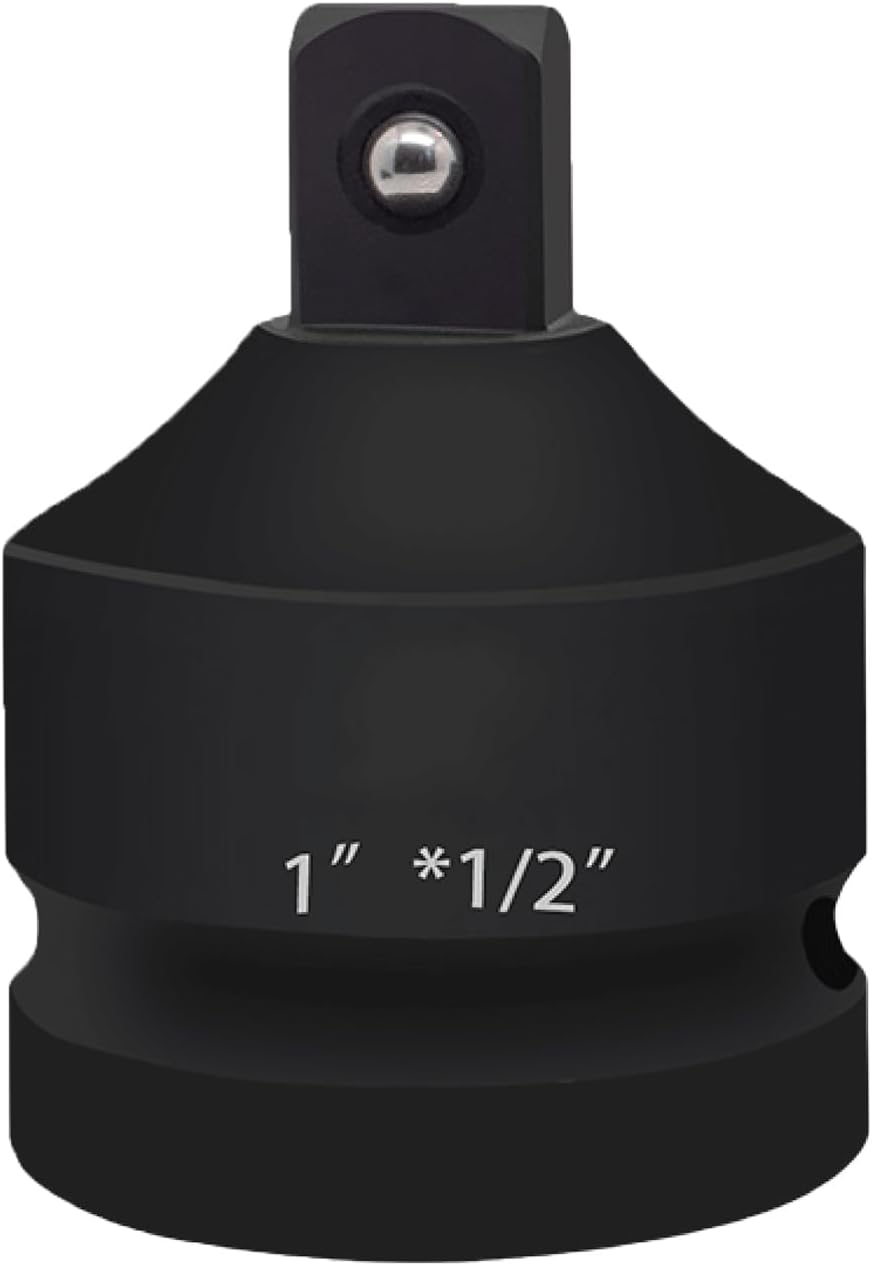 SENRISE Impact Adaptor 1" to 1/2" Air Impact Sleeve Drive Pneumatic Reducer Converter Impact Tool for Impact Driver Conversions, Ratchet Wrenches (Pack of 1) image number 1