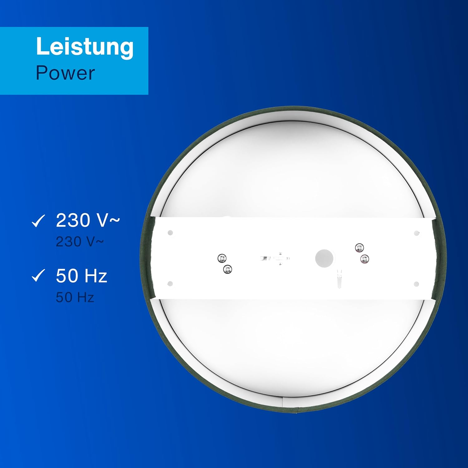 REV Ceiling Lamp 30 Cm round with Fabric Shade in Modern Style - Ideal for Bedrooms, Living Rooms and Children'S Bedrooms, Dark Green image number 3