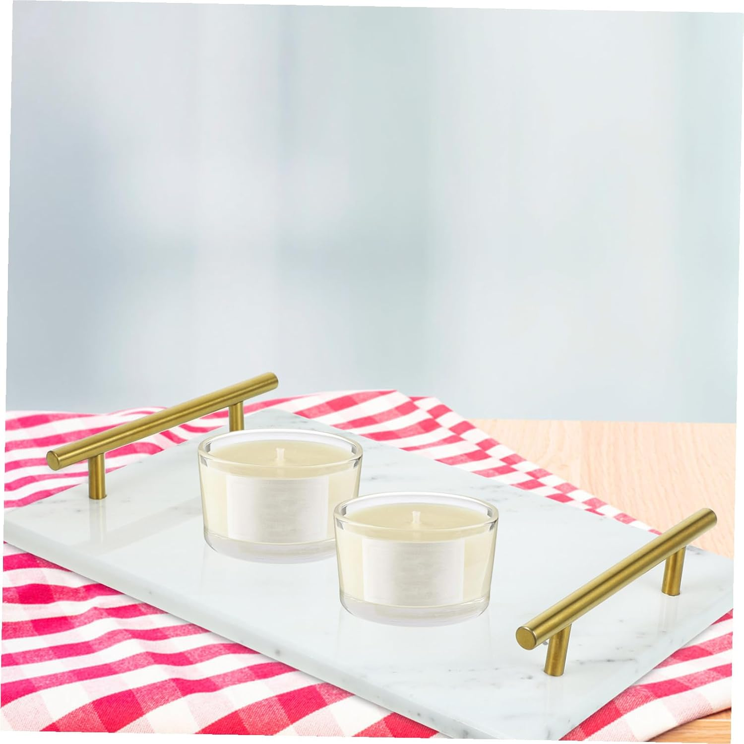 Didiseaon Marble Serving Tray Handles Marble Food Tray 30X20Cm Multipurpose Storage Plate for Kitchen and Dining image number 6