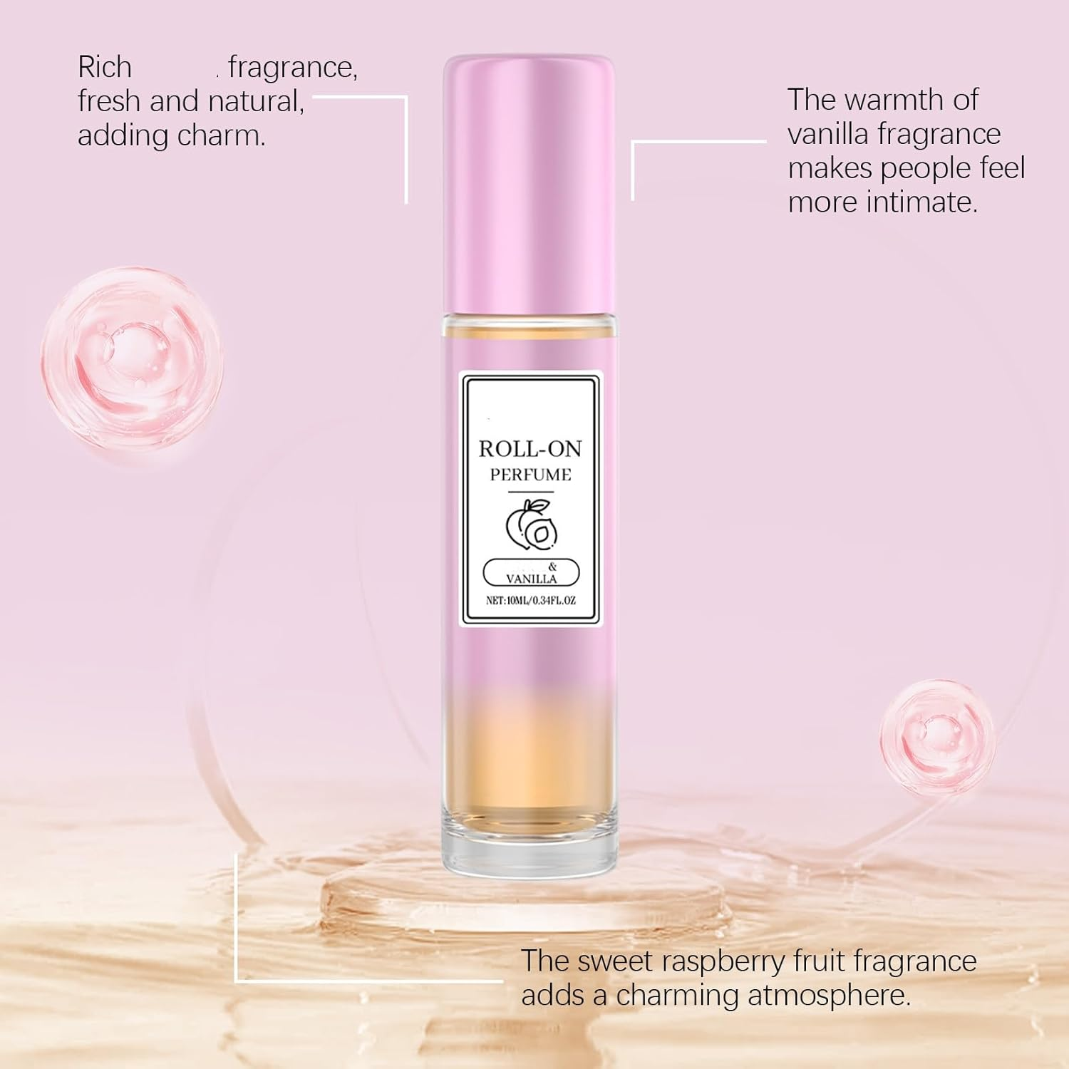 Vanilla Roll - on Perfume for Women & Men, Long - Lasting Fresh Fruity Fragrance, Portable Rollerball Fragrance Oil, Suitable for All Occasions: Work, Dates and Parties,Convenient to Carry (2PCS) image number 6