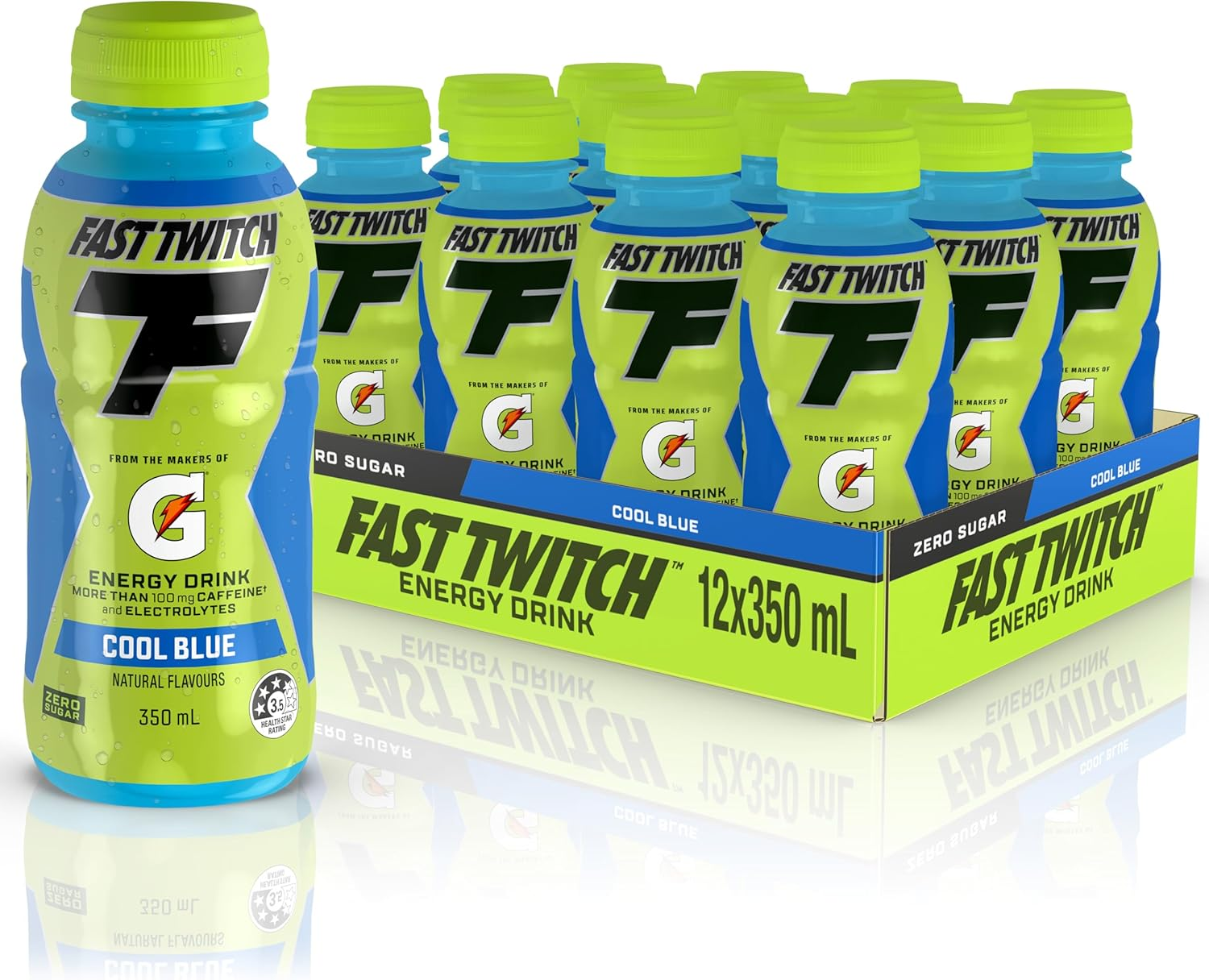 Fast Twitch Cool Blue Energy Drink, 12 X 350Ml image number 1