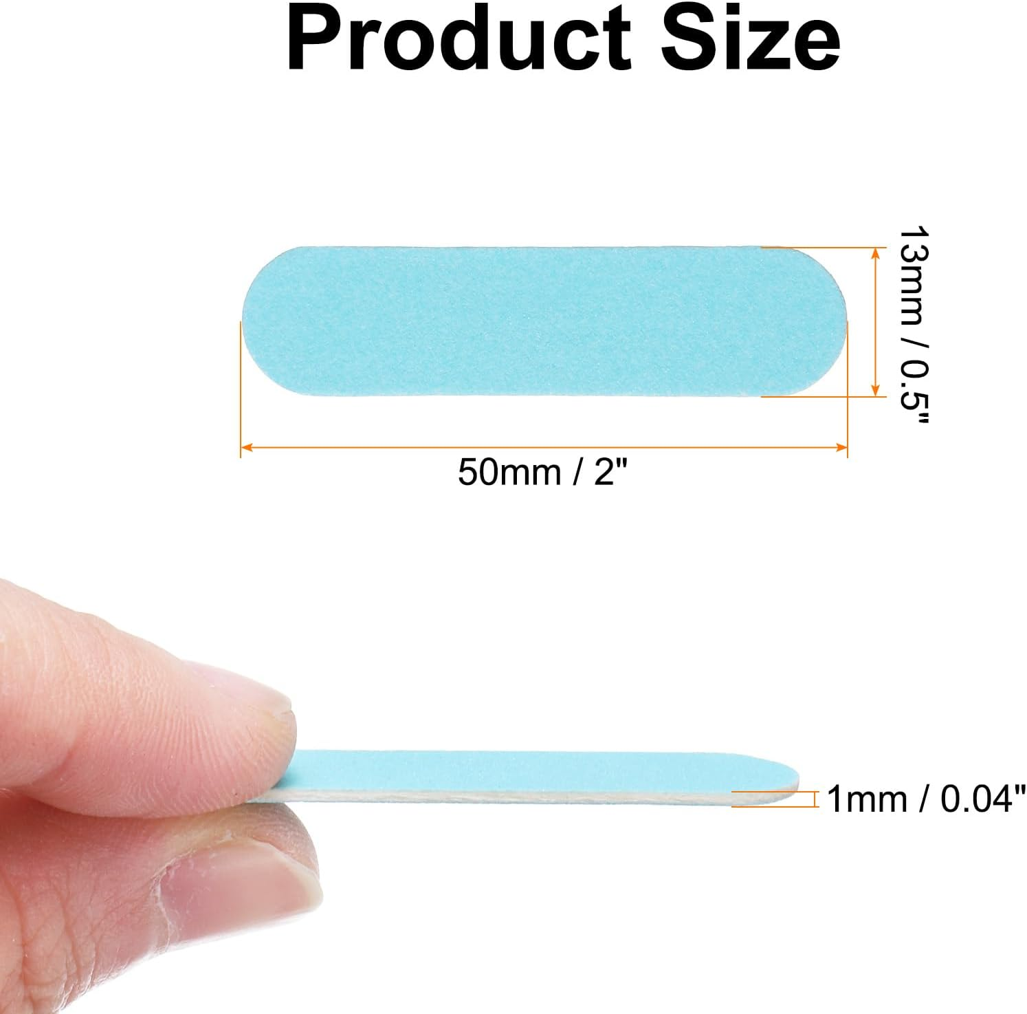 HARFINGTON 100Pcs Mini Nail File Bulk, 180/240 Grit Disposable Double Sided Nail Files Emery Boards Professional Manicure Tools for Home Salon Nail Smoothing, Blue