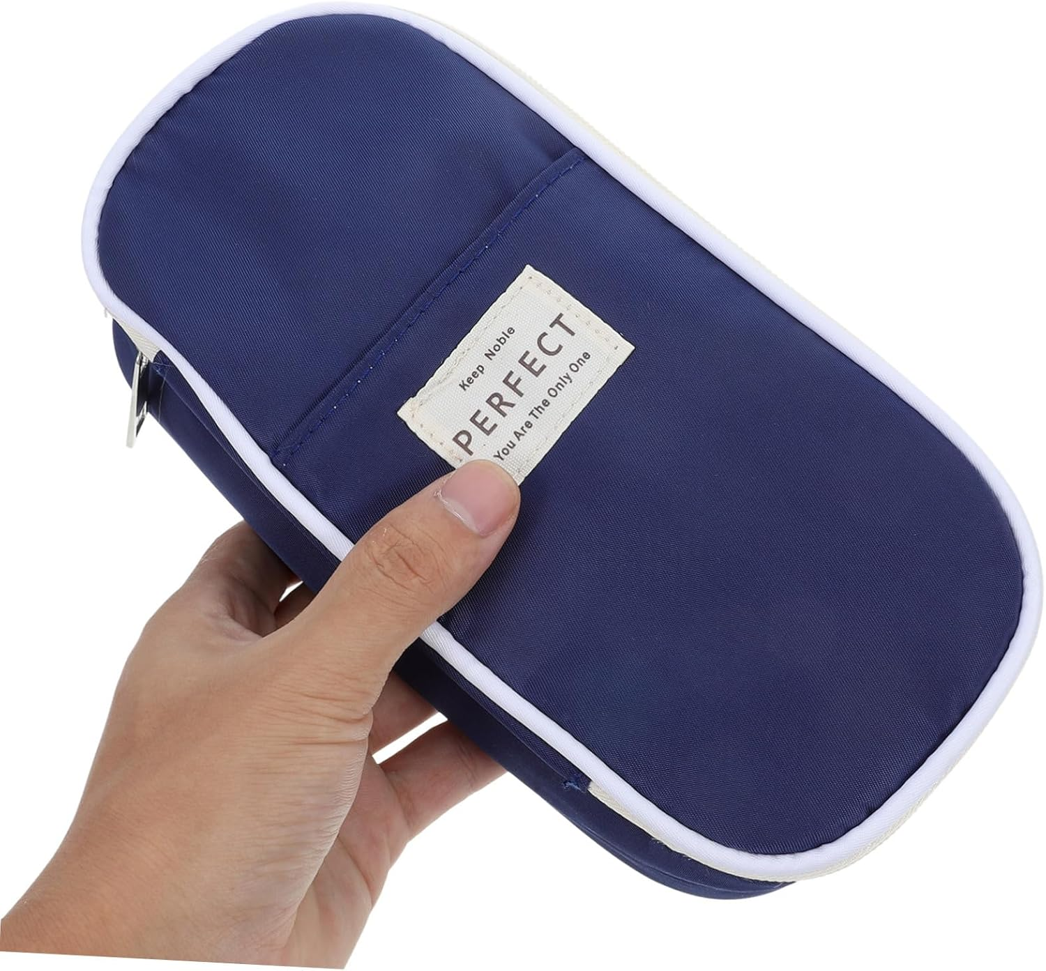 Parliky Stationery Storage Box Pencil Case Blue Desk Pencil Organizer Aesthetic image number 3