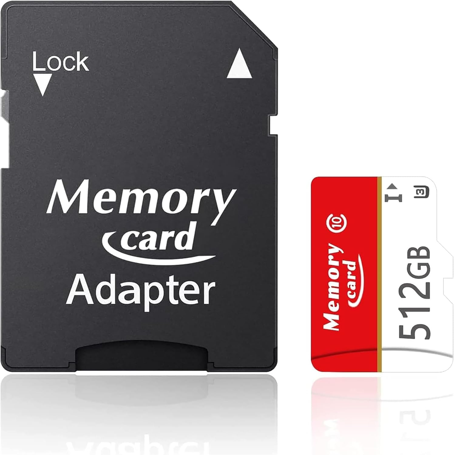 Microsdxc Microsd Card 512GB and Adapter Kit,Full HD & 4K UHD Card Class10 U3 High Speed for Camera/Phone/Tachograph,Tablet and Drones