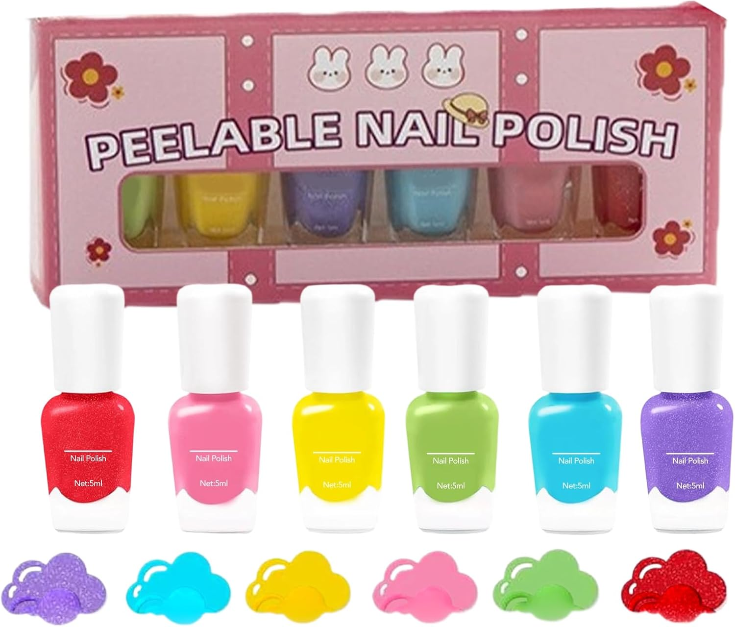 Nail Polish for Kids | 6 Piece Quick Dry Peel off Toys,Quick Dry Nail Polish,For Kids Teen Party Home Salon Wedding Travel Dating Commuting Beginners image number 5
