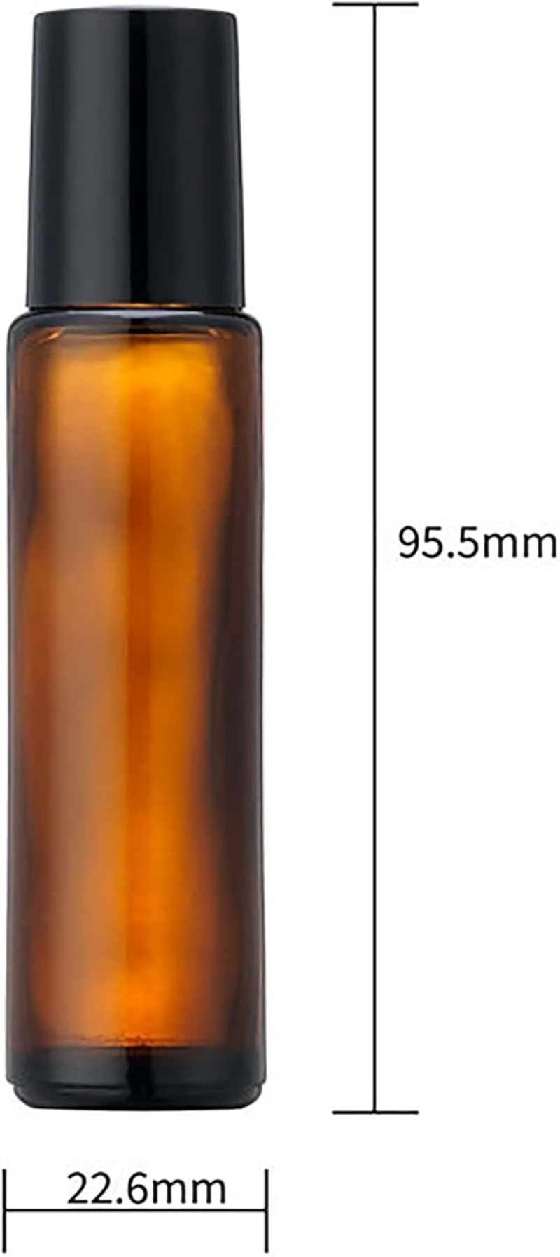2PCS 15Ml Amber Rollerball Bottles Roller Ball Vial Glass Roller Dispenser Liquid Roller Bottles for Essential Oils Roll on Containers image number 5