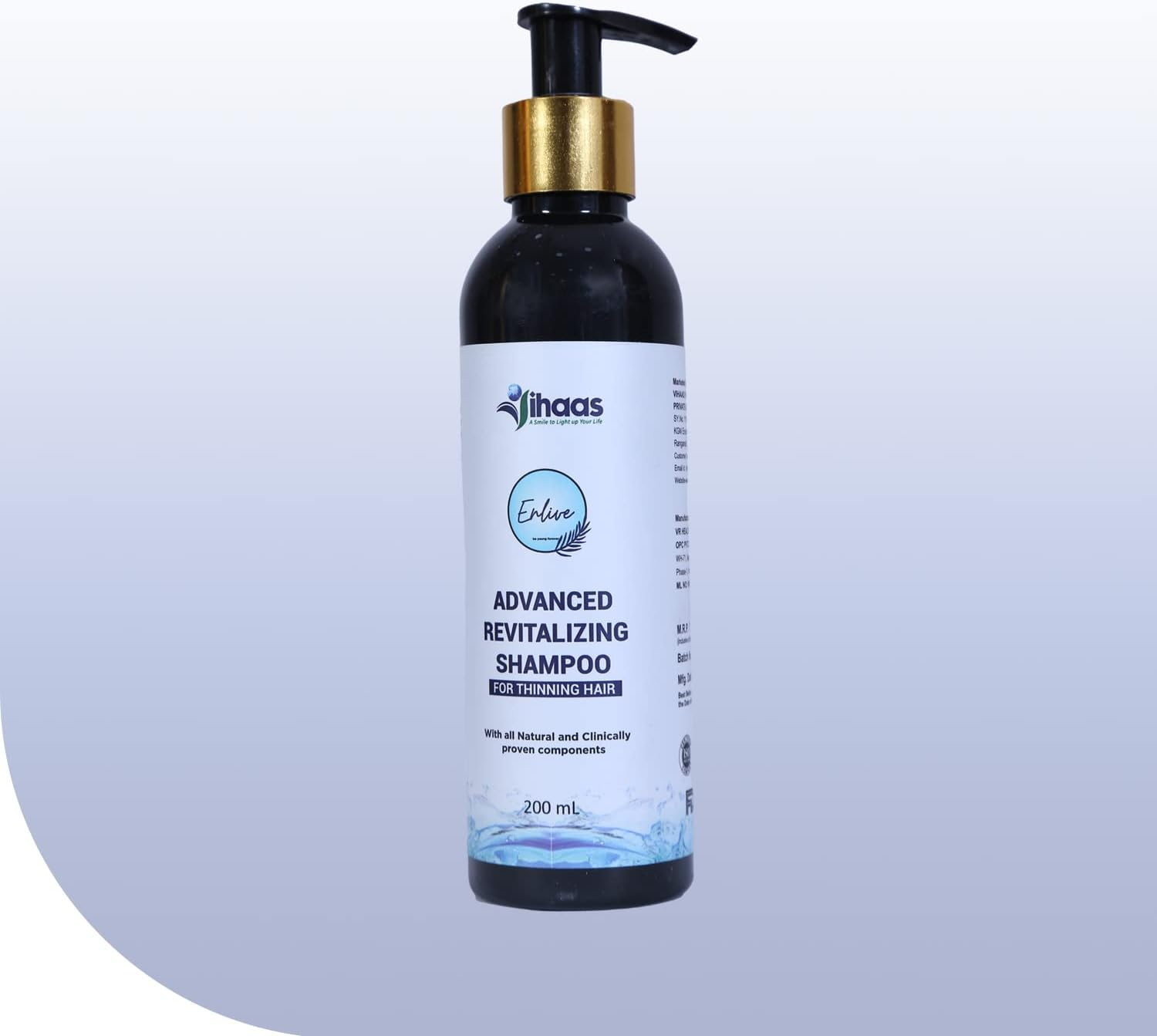 Enlive Revitalizing Shampoo | Protection against Fiber and Fizzy Hair, Mild Every Day Use Shampoo | Balances Ph | Reduces Hair Fall |200 Ml image number 1