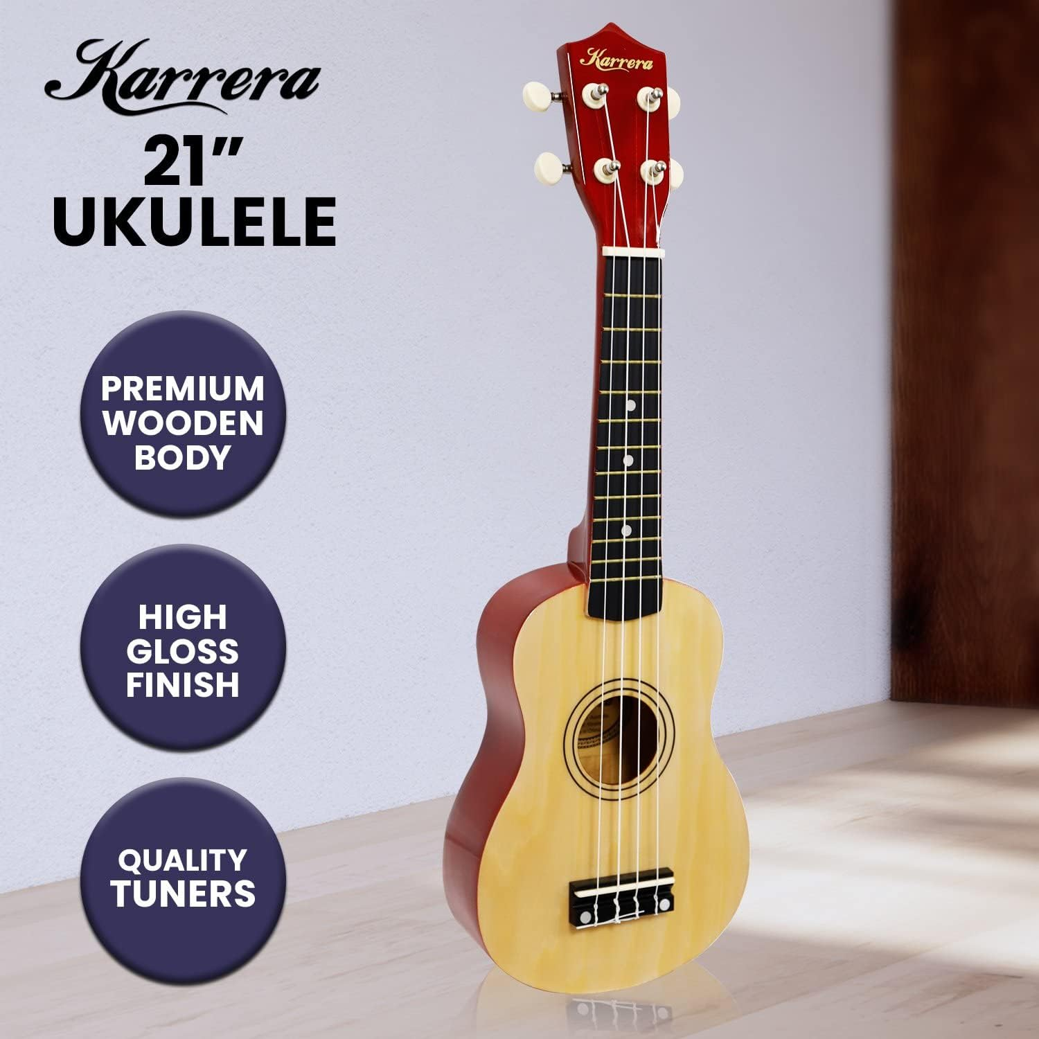 21Inch Ukulele from Karrera - Natural image number 3