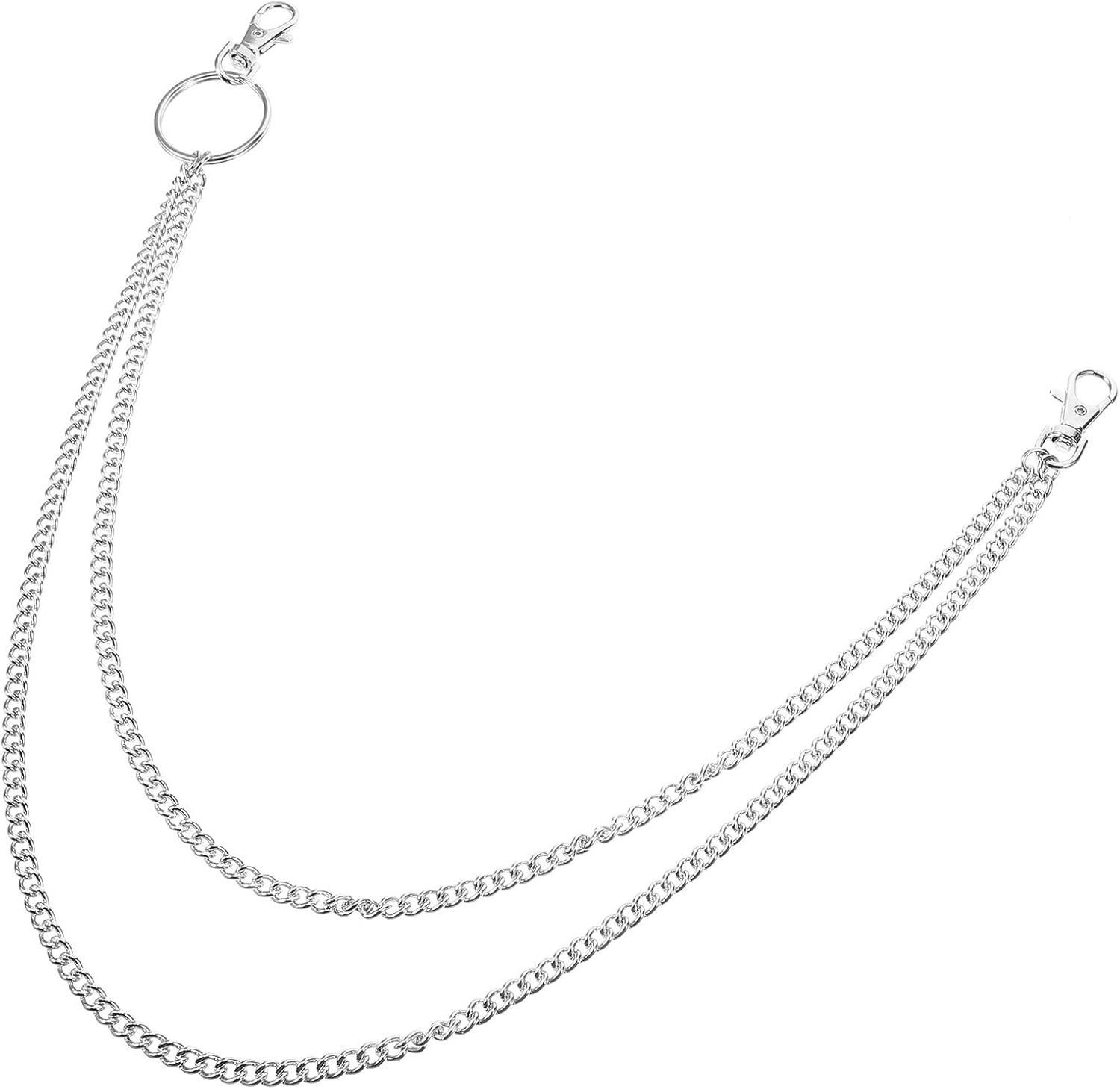 DRESSOOS Punk Wallet Chain for Men with Lobster Clasp Keyring Metal Pants Chain Accessory for Streetwear and Rock Style with Detailed Craftsmanship image number 2