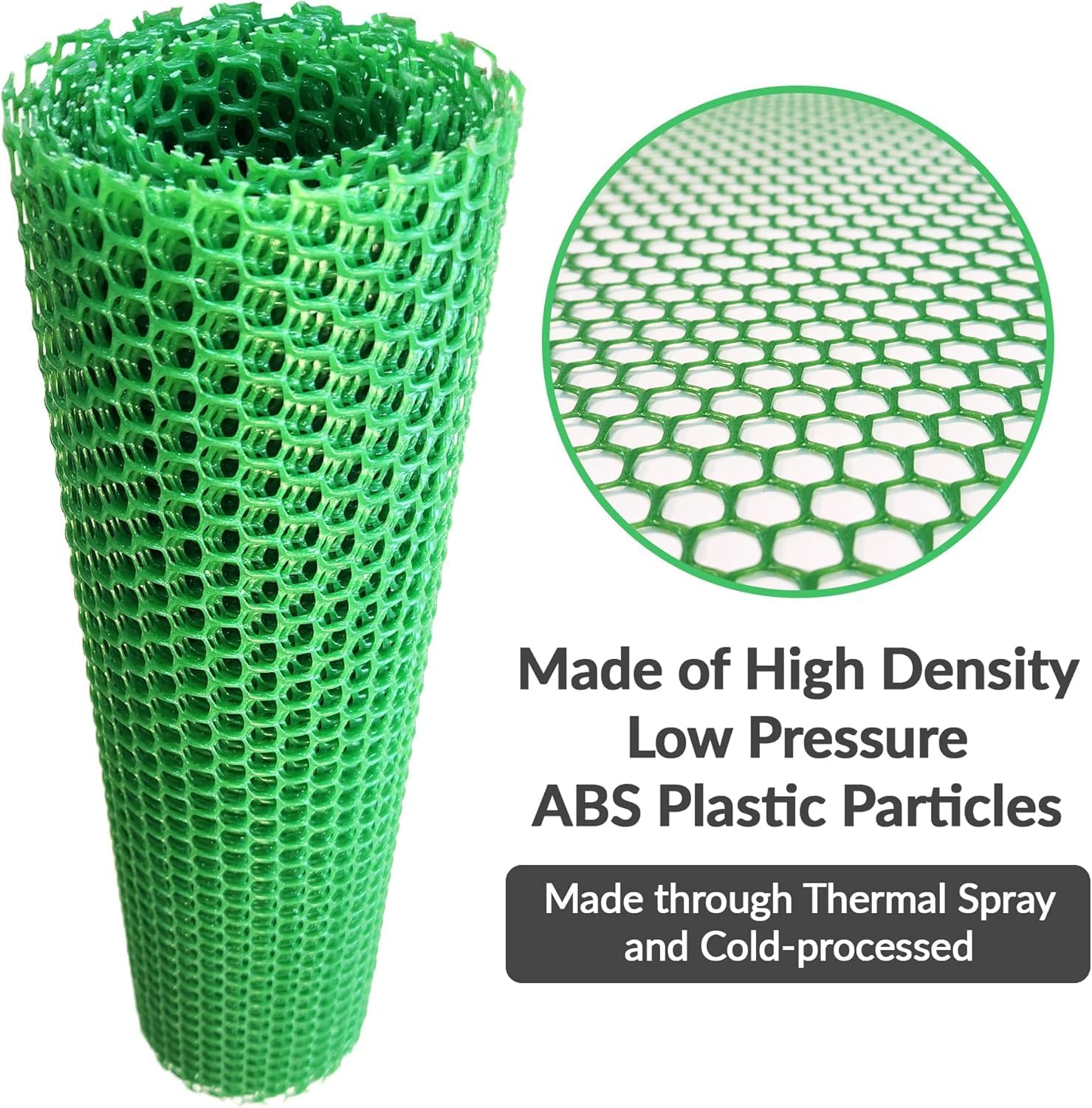 Upgraded Chicken Wire Fence Mesh - 40CM X 500CM Black/Green/White Colors Hexagonal Fencing for Gardening Poultry Netting, Floral Roll (Green) - Green image number 2