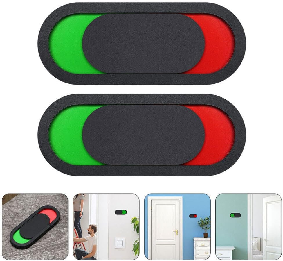 NUOBESTY 4Pcs Door Slide Sign Organic Glass Privacy Sign No Words Do Not Disturb Vacant Occupied Door Sign for Home Office Restroom Conference Hotels image number 5