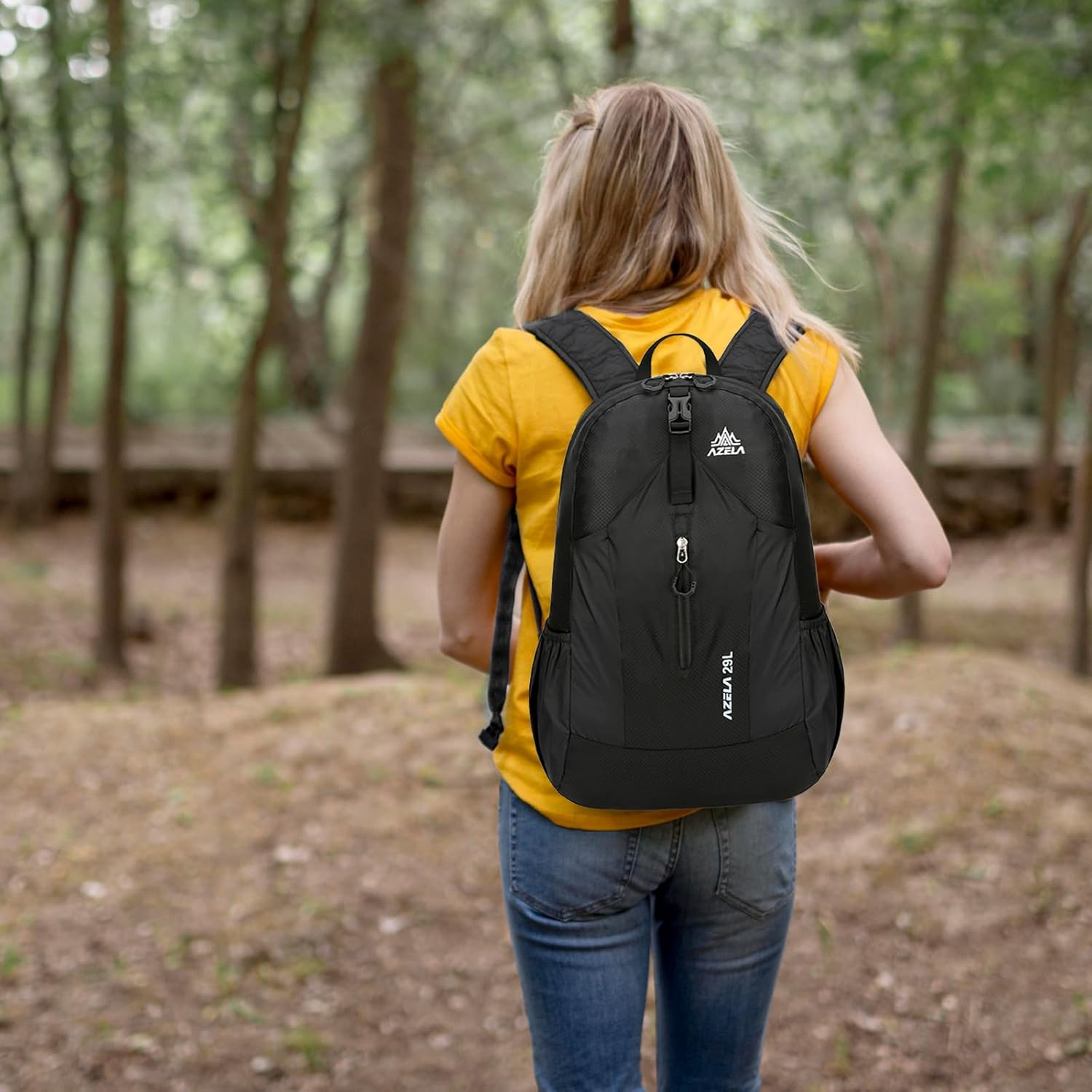 Viiotu Foldable Backpack 29L - Lightweight Water Resistant Hiking Daypack with Expandable Storage for Travel & Outdoor Activities image number 6