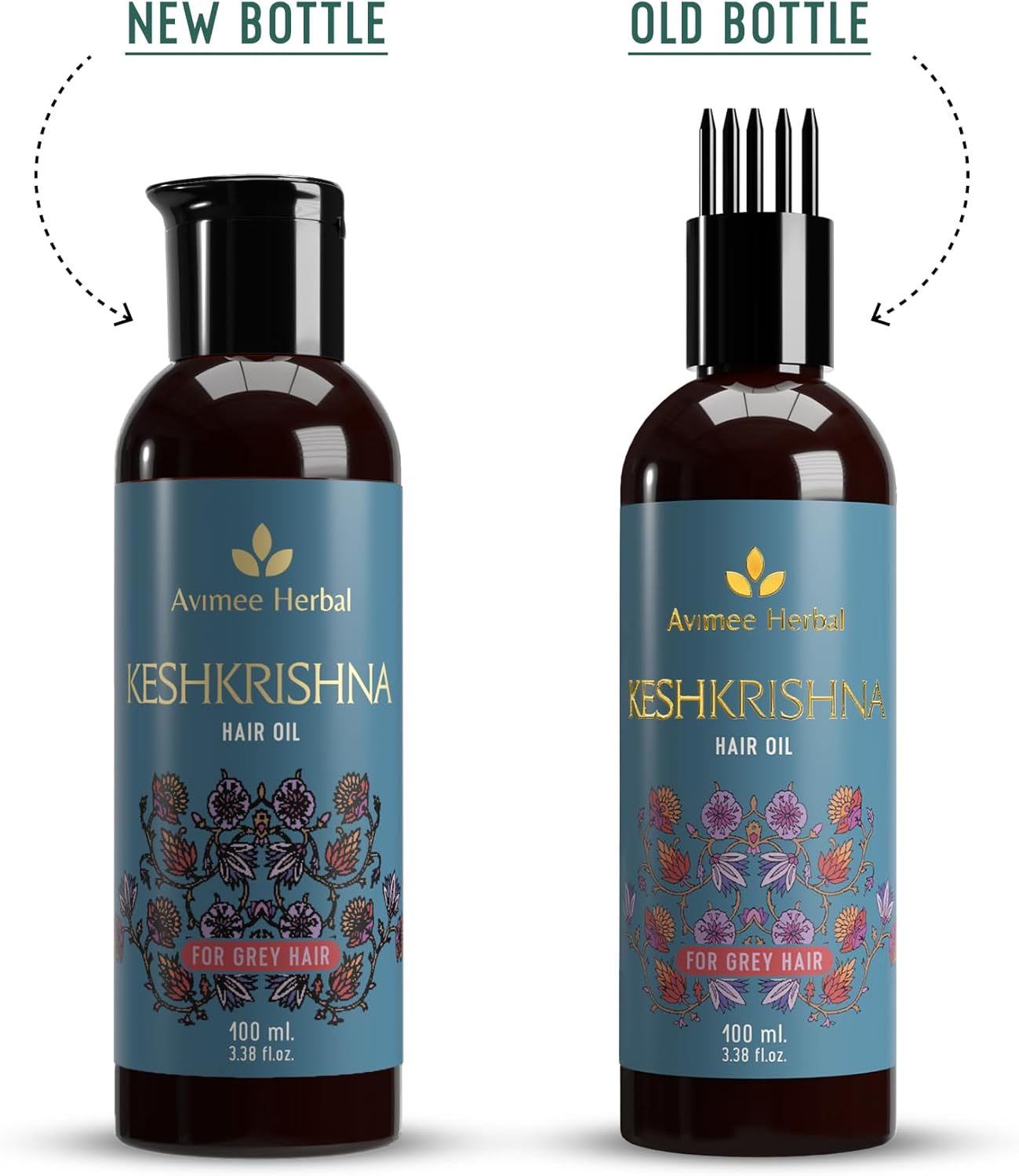AVIMEE Herbalkeshkrishna Hair Oil | with Indigo, Amla, Currly Leaf and Henna Oil | Mineral Oil Free | 100 Ml image number 1
