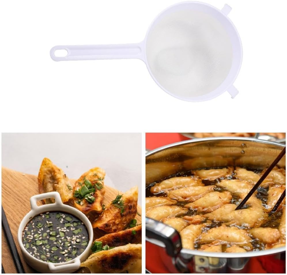 ＫＬＫＣＭＳ Flour Sieve Food Strainer Baking Tool with Handle Food Colander Kitchen Strainer for Tea, Rice Flour Juice Noodles Household, 15Cm image number 6