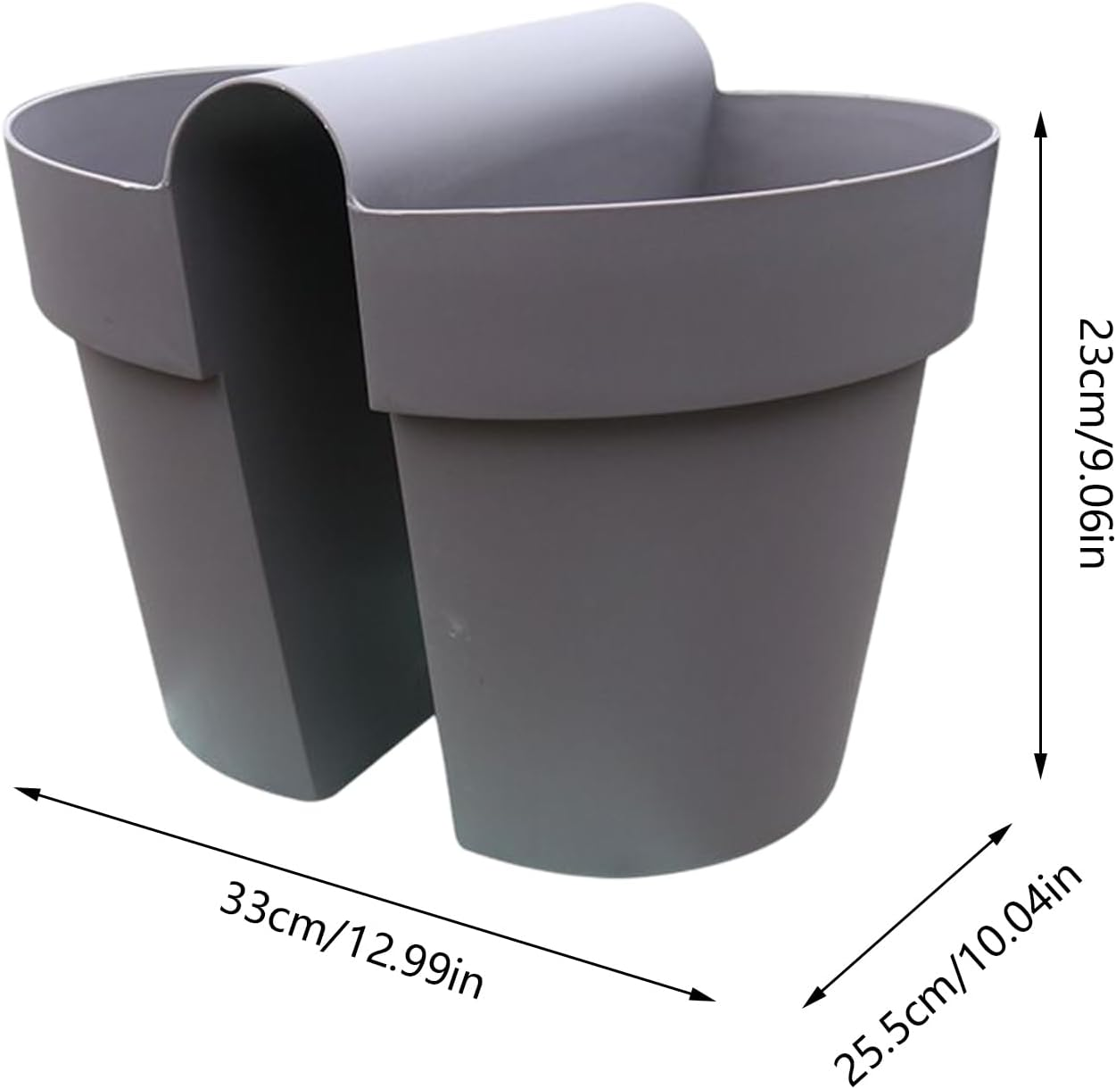 Fence Planter,Window Planter Box | Home Gardening Supplies for Balcony Fence Strawberry Apartment Flowers Driveway Porch Patio image number 4