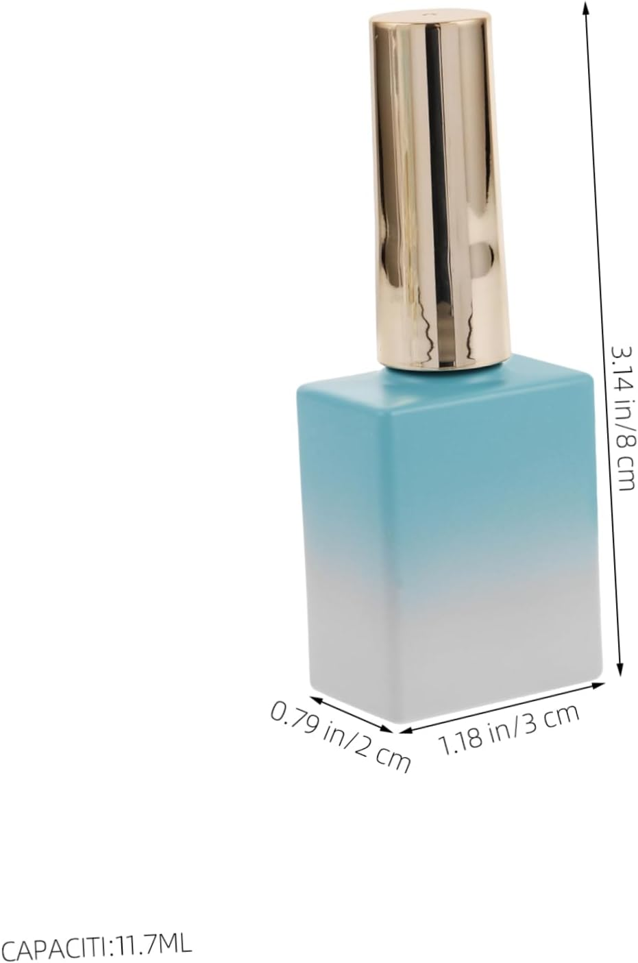 HONMEET Refillable Nail Polish Bottles 8Pcs 11.7Ml Gradient Glass with Brush Applicator for DIY Nail Art and Professional Use image number 1