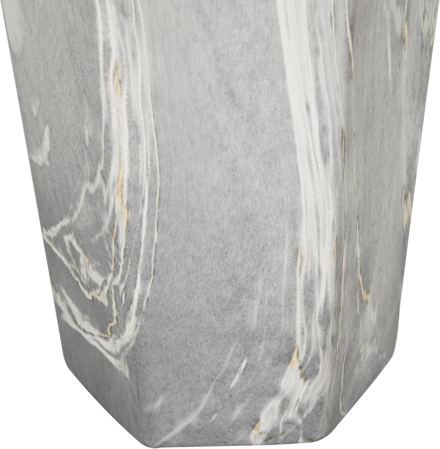 Deco 79 Ceramic Decorative Vase Faux Marble Centerpiece Vase, Flower Vase for Home Decoration 7" X 7" X 14", Black image number 4