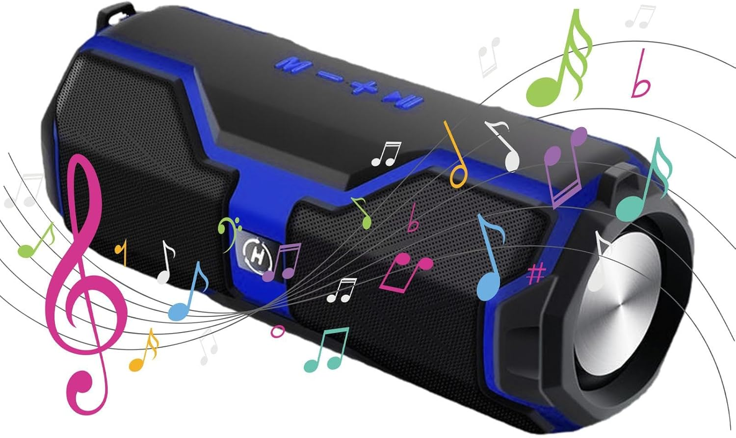 Loud Speaker for Partys | Wireless Boombox with Punchy Bass,Portable Compact Travel Speaker Boombox for Shower, Outdoor, Home, Beach
