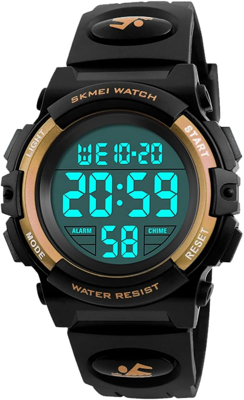 Kids Digital Watch, Sports Outdoor 50M Waterproof Kid Watches for Boys with Alarm Stopwatch Electronic Analog Quartz Wrist Watches for Boy Girls Children Ages 11-15